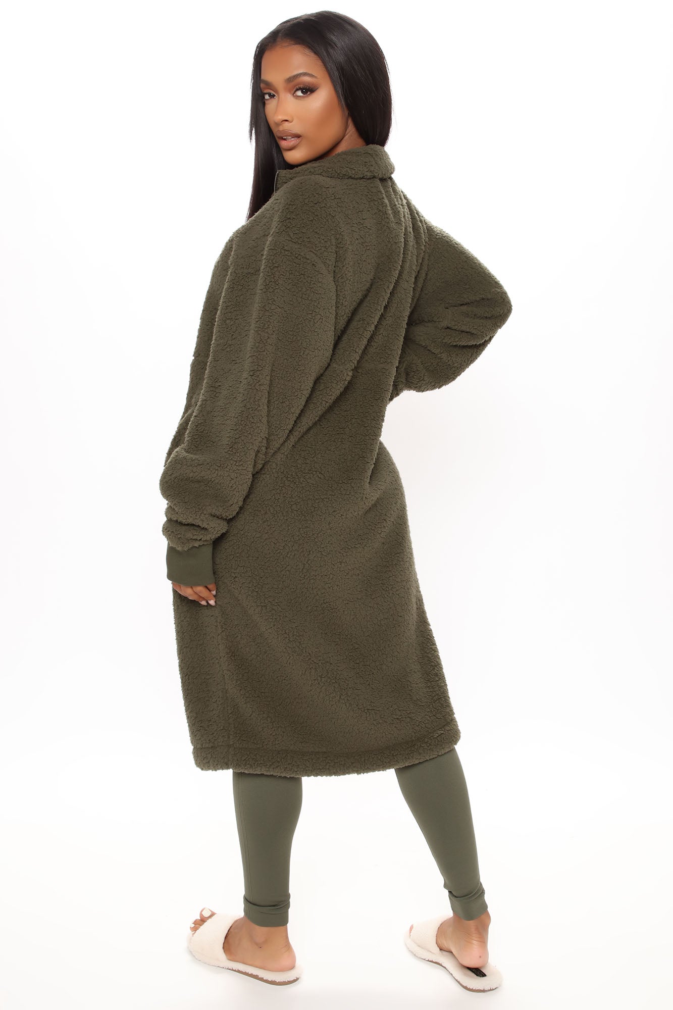 Cabin Stay Sherpa Jacket - Olive